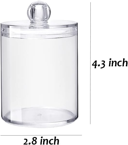 Sizikato 2pcs Clear Acrylic Q-Tip Holder - Image 6