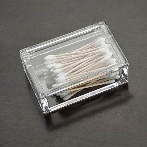 Sizikato Clear Acrylic Q-Tip Holder Bathroom Cotton Swab Dispenser. - Image 4