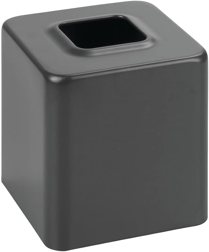 mDesign Metal Square Tissue Box Cover, Modern Facial Paper Holder - Image 8