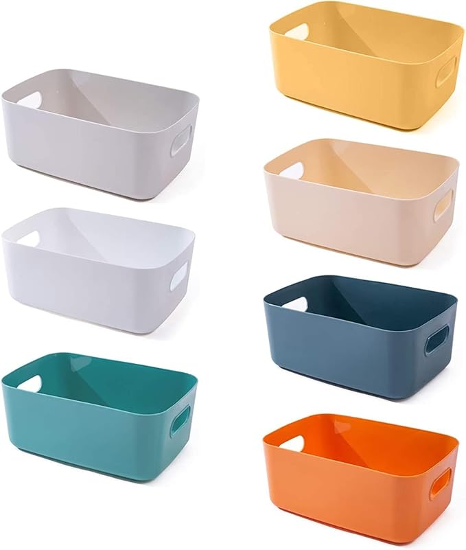 OWill 7-Pack Plastic Storage B-ins 4.2L, Small Organizer Bins by OWill
