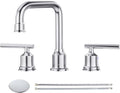 WOWOW Widespread Bathroom Faucet Chrome 8 inch Bathroom Sink Faucet Adjustable by WOWOW