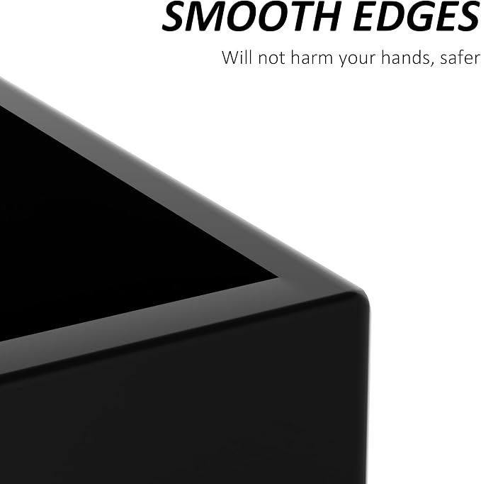 Black Acrylic Tissue Box Cover Rectangular, Acrylic Tissue Dispenser - Image 3
