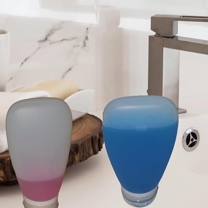 Travel Bottles for Toiletries, TSA Approved 3oz Leak Proof Silicone Soft - Image 3