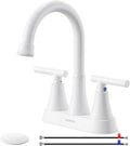 Bathroom Faucets for Sink 3 Hole, Hurran 4 inch Bathroom Sink Faucet by Hurran