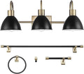 GLOBE Electric 63000058 5-Piece All-in-One Bathroom Accessory Set, Brass & Black by GlobeElectric