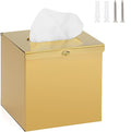 Sumnacon Tissue Box Cover Square Stainless Steel Tissue Box, Wall Mount Tissue by Sumnacon