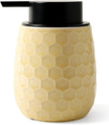 Soap Dispenser, 12OZ Ceramic Liquid Ice Crack Yellow Hand Soap Dispenser by ANTISSHOME