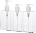 Suream Refillable Shampoo and Conditioner Bottles, 9.5oz/280ml Clear Plastic by Suream
