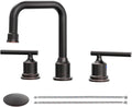 WOWOW Oil Rubbed Bronze Bathroom Faucet Widespread Bathroom Sink Faucet 3 Holes by WOWOW