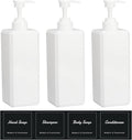 Suream Shampoo and Conditioner Dispenser Set - 27oz Plastic Empty Bottle by Suream