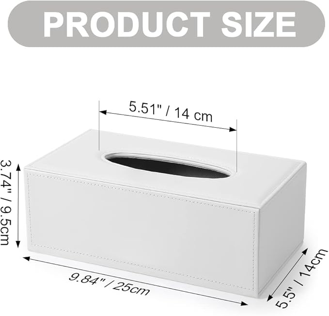 KINGFOM Rectangular PU Leather Tissue Box Cover - Image 2