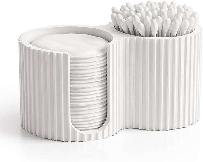 Cotton Pad and Swab Holder, 2-in-1 Bathroom Organizer by Unknown