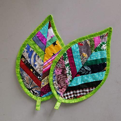 Leaves Pot Holders for Kitchen hot Pads 100% Cotton Set of 2 Heat Resistant for - Image 2