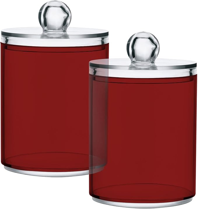 Fire Brick Qtip Holder Organizer Dispenser Cotton Swabs Cans Plastic Jars - Image 2
