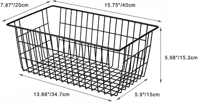 SANNO Freezer Wire Baskets, Refrigerator Freezer Baskets Wire Metal Storage - Image 8