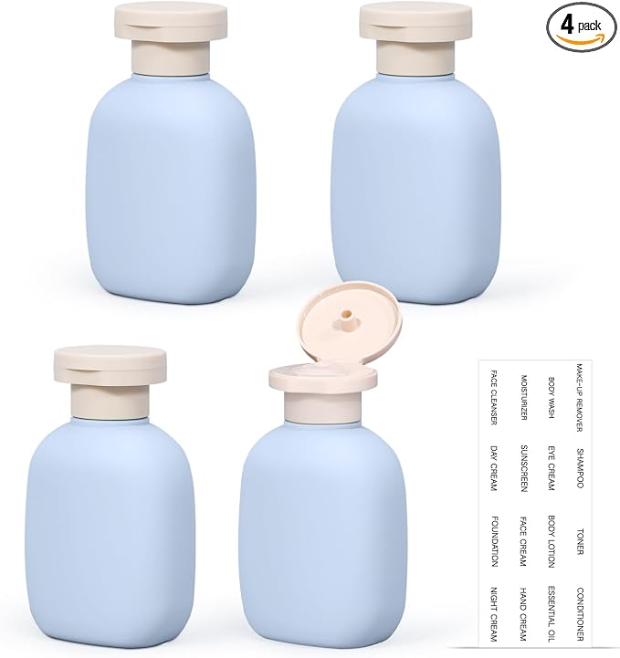 3.4 oz Travel Bottles, Empty Plastic Squeeze Containers by UMETASS