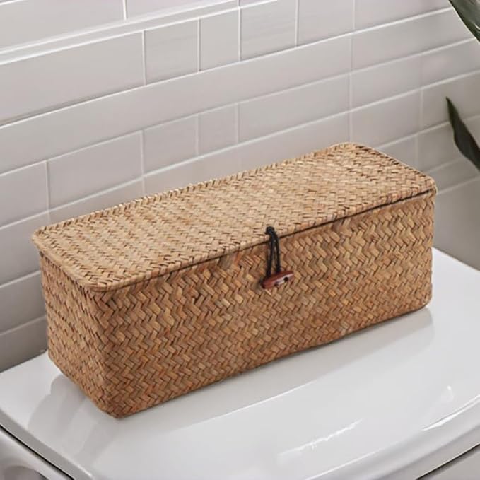 Seagrass Storage Basket for Bathroom - Image 7