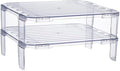2pcs stacking shelf freezer rack Kitchen Storage Rack foldable cabinet shelf by SHOWERORO