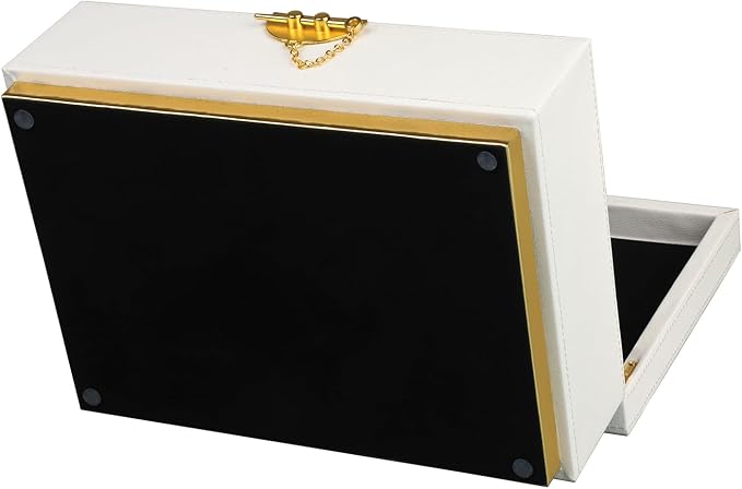 HofferRuffer Elegant Faux Leather Decorative Box, Storage Jewelry Box Organizer - Image 9