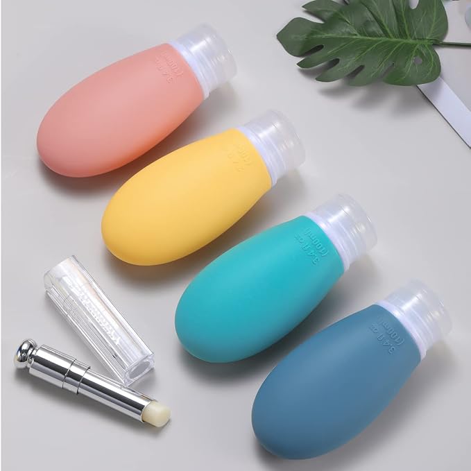 Silicone Travel Bottles, 4 Pack 3.4oz Leak Proof Liquid Squeezable Refillable - Image 7