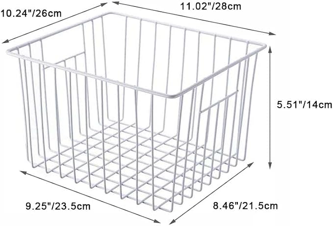 SANNO 11“ Freezer Baskets Storage Organizers, Farmhouse Organizer Bins - Image 7