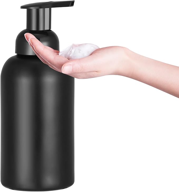 2 Pack Black Glass Jar Soap Dispenser - Image 2