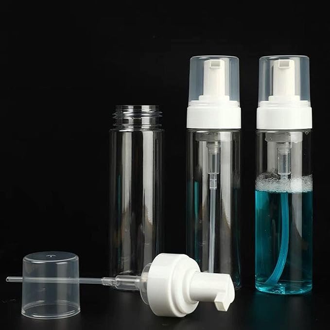 Foaming Dispenser 7oz Transparent Empty Spray Bottle 2Pcs Plastic Foam Pump - Image 7