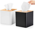RETON 2 Pack Tissue Box Cover, Square Plastic Tissue Holder by RETON