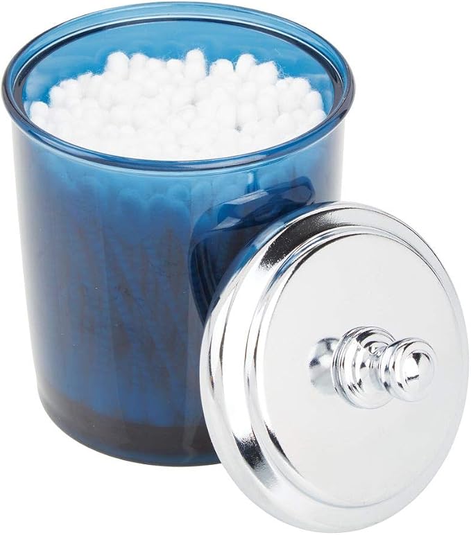 mDesign Bathroom Vanity Storage Organizer Apothecary Canister Jar by mDesign