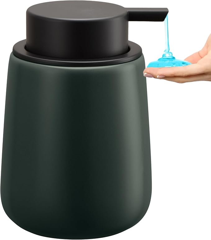 Soap Dispenser Ceramic with Easy-to-Press Pump Hand Lotion Liquid Dispenser - Image 2