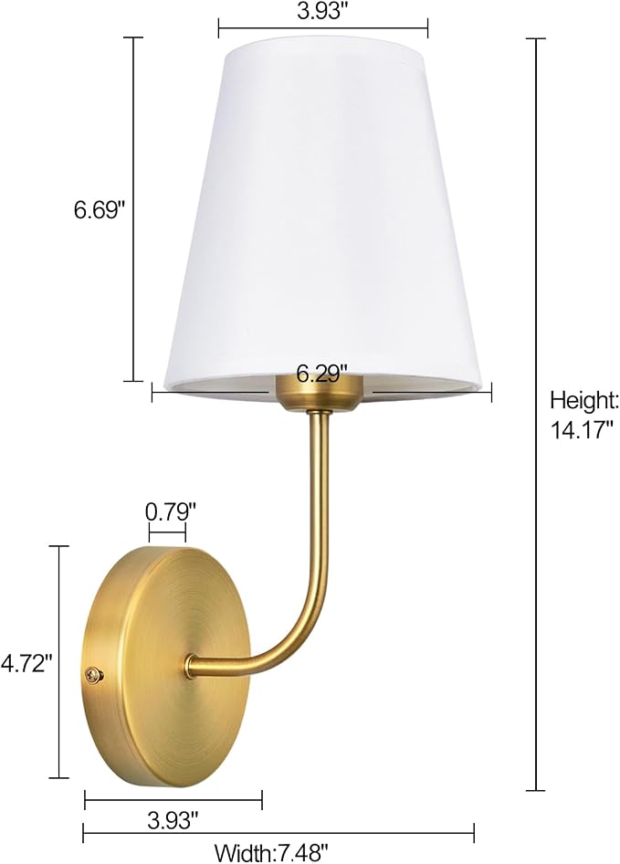 Antique Brass Hardwired Wall Sconce Set of 2 - Image 7
