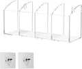 Acrylic Pen Holder Organizer 4 Compartments, No Drill Wall Mounting Pencil by HEXSONHOMA