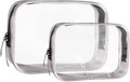 Buminee Clear Travel Bags for Toiletries, Lightweight Toiletry Bag, 2 Pack by Buminee