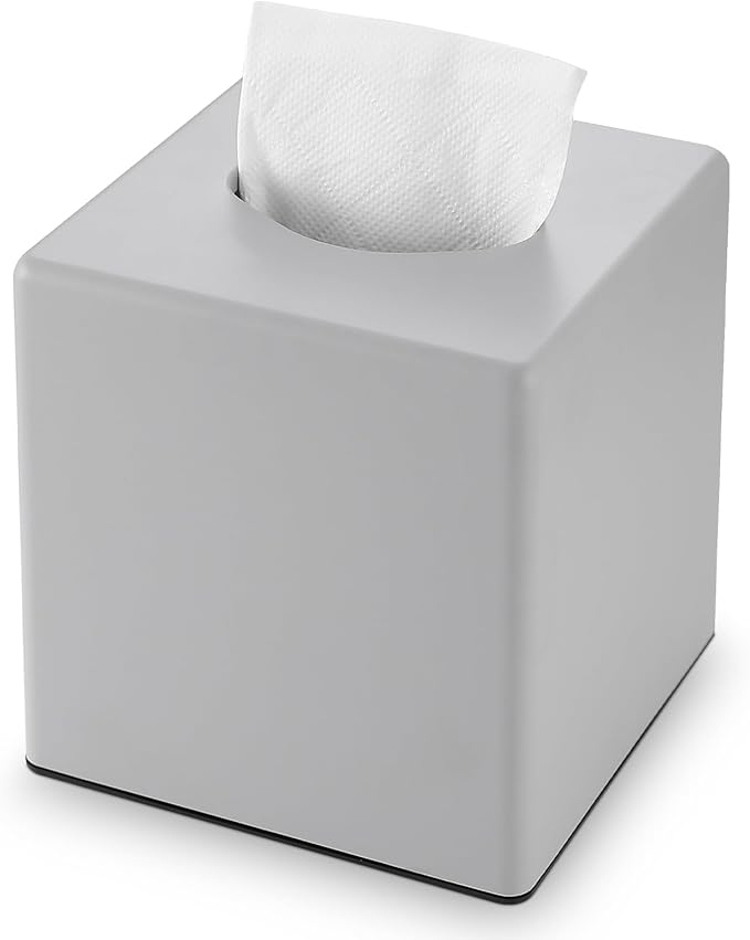 Tissue Box Cover, Square Facial Tissue Holder Storage by MoreTidierAndMoreFortunate