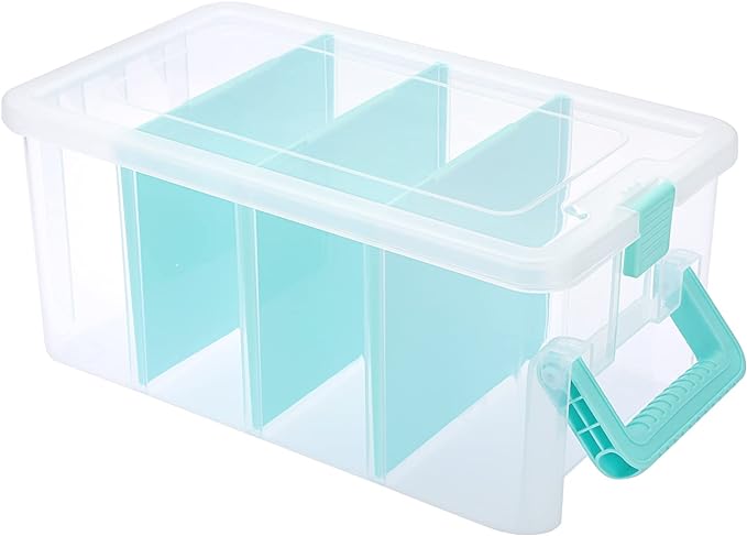 BTSKY Clear Plastic Dividing Storage Box by BTSKY