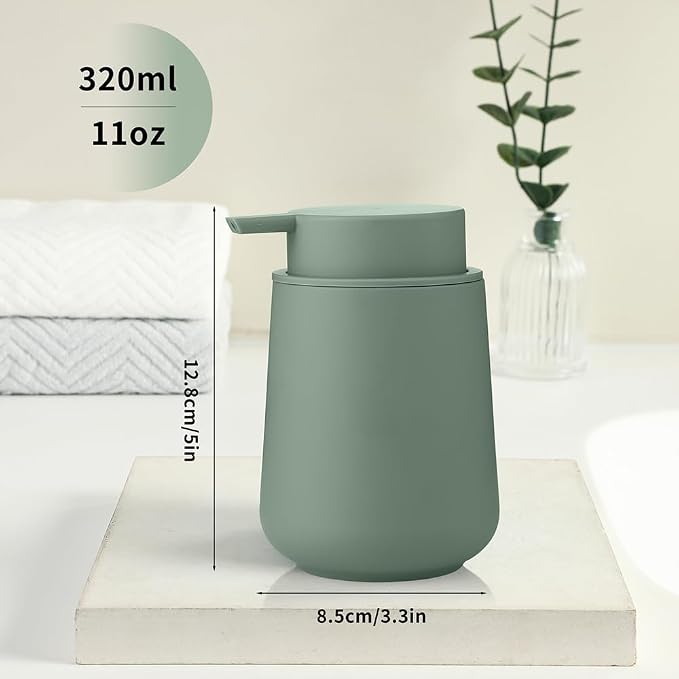 Sage Green Liquid Hand Soap Dispenser Plastic 11 oz - Image 3