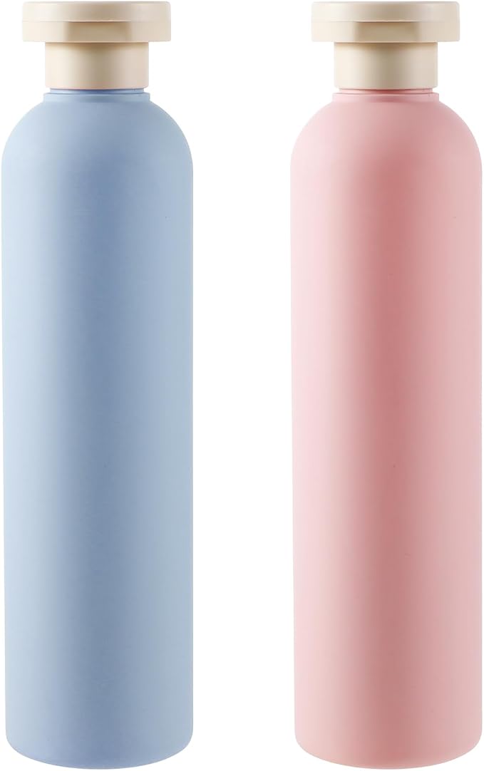 2-Pack Squeeze Bottles, 260ml Plastic Refillable Travel Containers by Molain