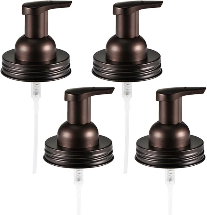 Amolliar Mason Jar Foaming Soap Dispenser Pump Lid, Refillable Plastic Pump by Amolliar