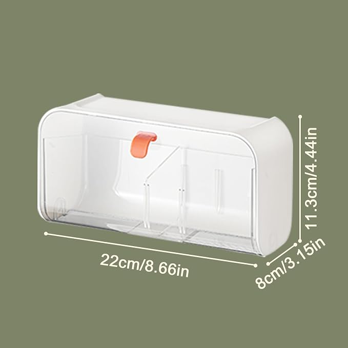 SUNFICON Wall Mounted Cotton Pads Holder Organizer Cotton Swab Balls Holder - Image 7