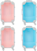 4Pcs 2 Colours Mini Suitcase Party Favor Gift Box Plastic Mini Luggage Empty by SOFPLATE