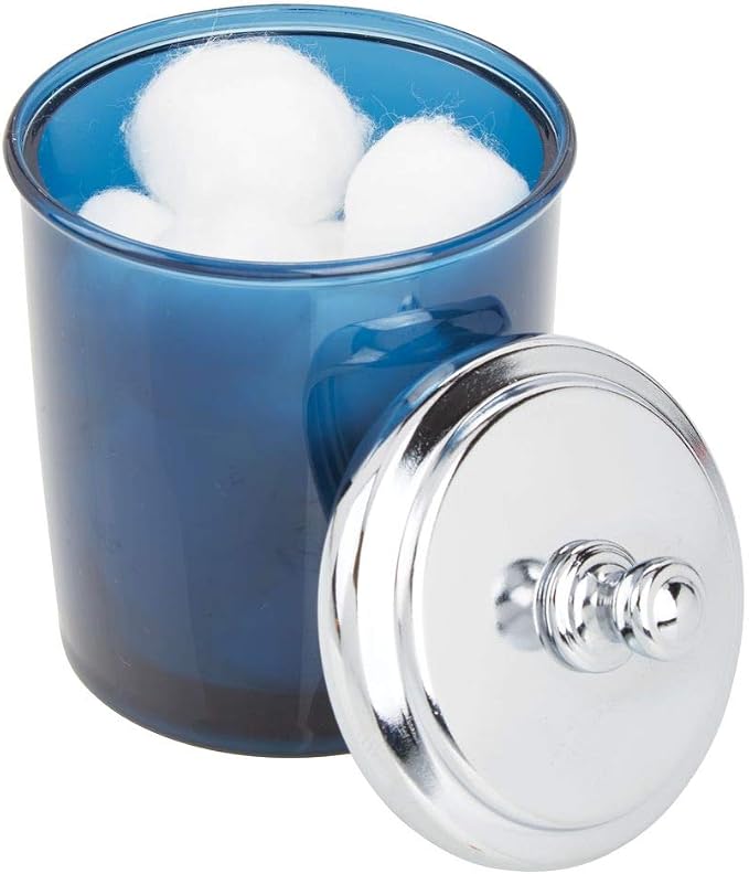 mDesign Bathroom Vanity Storage Organizer Apothecary Canister Jar - Image 4
