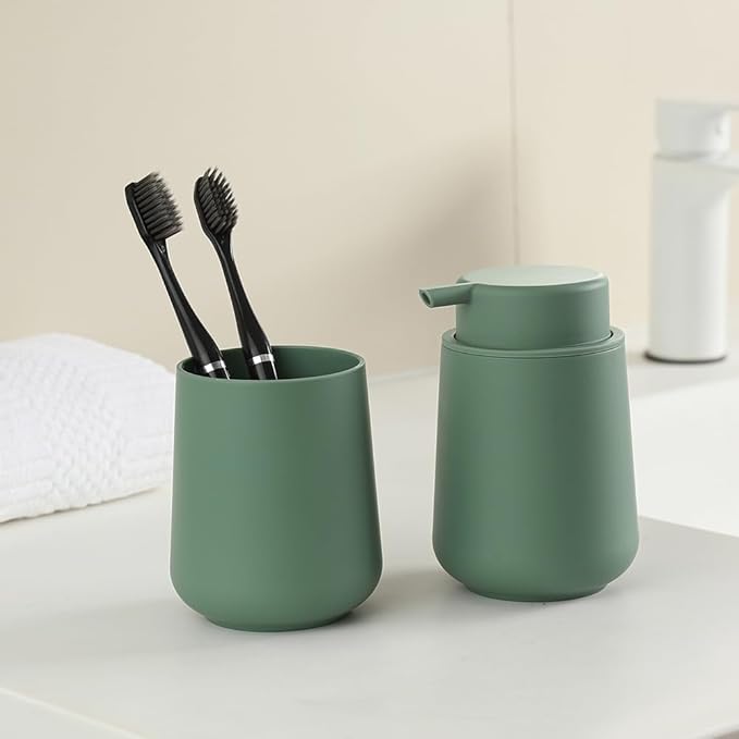 Sage Green Foaming Hand Soap Dispenser Plastic 11 oz - Image 3