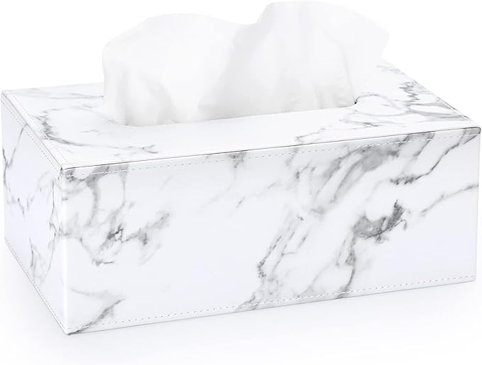Sumnacon Rectangular Leather Tissue Box Cover by Sumnacon