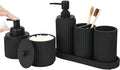 Black Bathroom Accessories Set 6 Pcs by Deobath