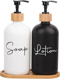 17 oz Hand Soap Dispenser Empty Glass Lotion Pump Bottles, Refillable Liquid by UUJOLY
