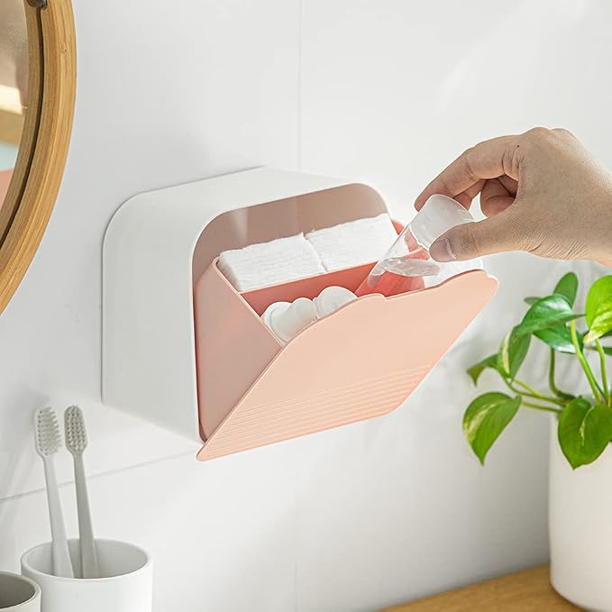 Poeland Wall Mounted Storage Box Small Item Organizer Sanitary Napkins Holder - Image 3