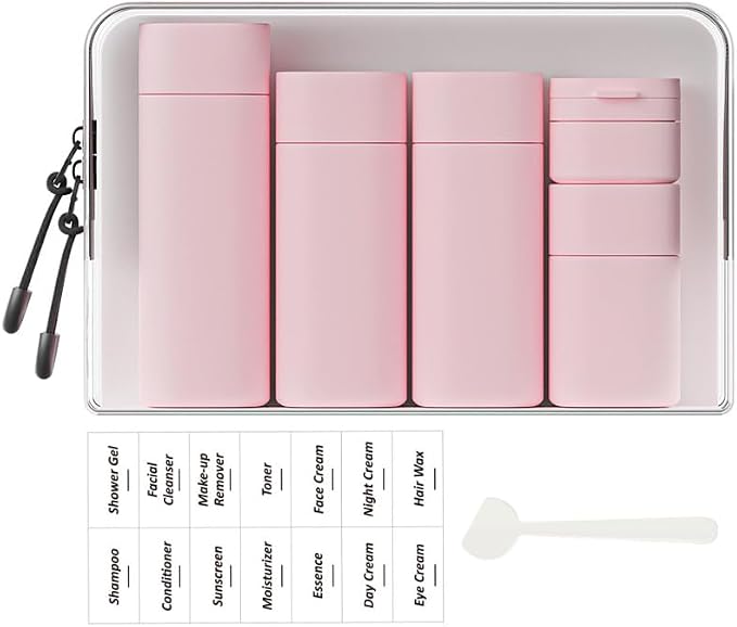 5 Pack Brief and Fashion Travel Bottles TSA Approved, BPA Free Travel Size by Sprigold