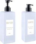 Shampoo and Conditioner Dispenser Modern Refillable Shampoo Pump Bottles by Unknown