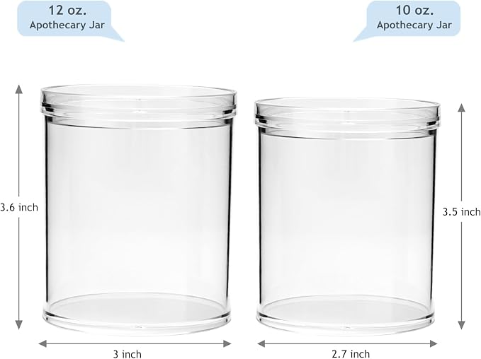 SheeChung 6-Pack Clear Stackable Qtip Holder Dispenser - Image 4