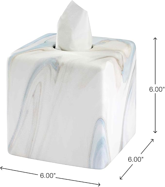 Avanti Linens - Tissue Box Cover, Resin Countertop Accessories, Guest Bathroom - Image 3